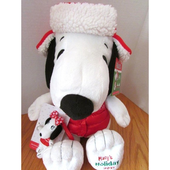 Exclusive MACY'S 2015 Signature Holiday Christmas SNOOPY Plush Toy Puppy Dog NWT - Picture 10 of 10